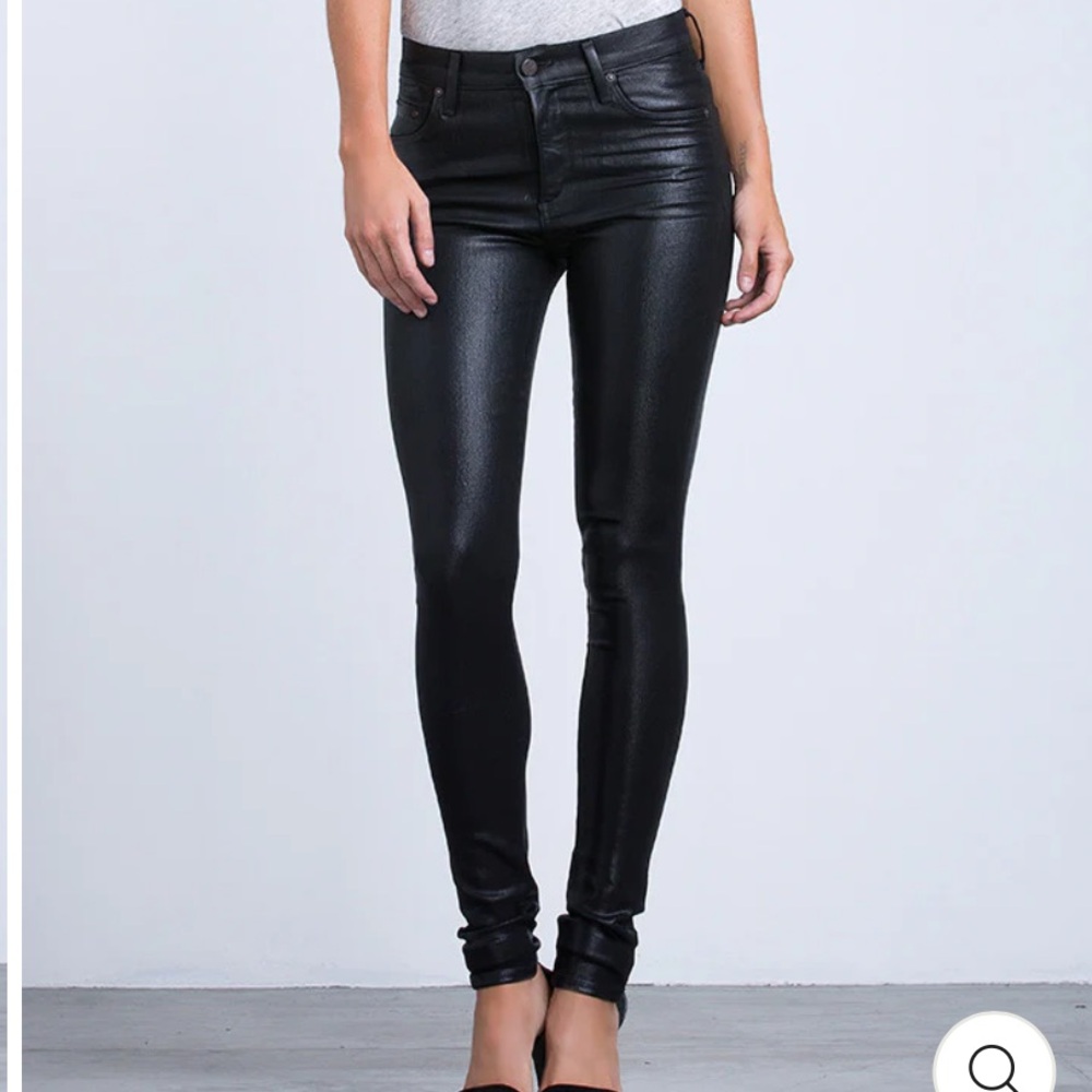 Citizens Of Humanity Black Coated Skinny Jeans
